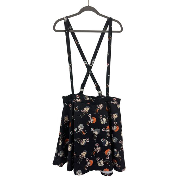 Size 3X 22 24 Haikyu!! Chibi Characters Suspender Skirt w/Pockets Hot Topic Plus - Picture 4 of 7